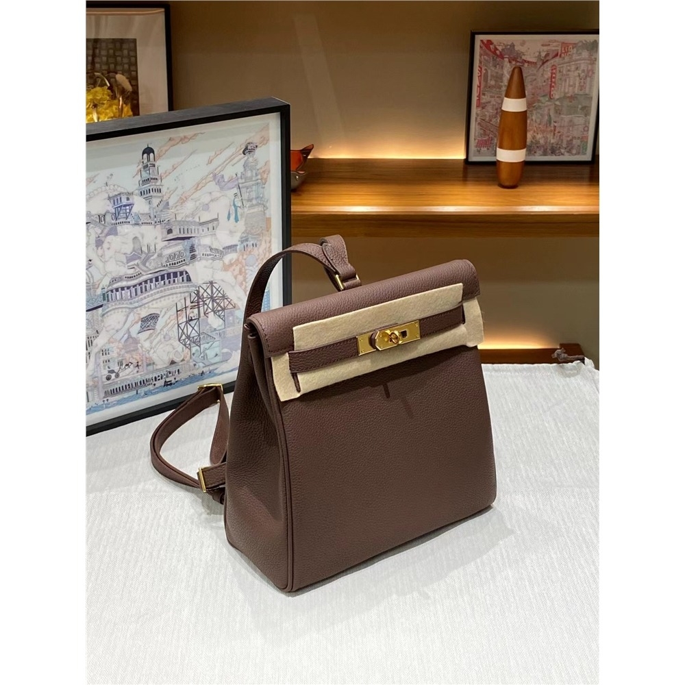 Balo Hermes Kelly Ado Da Bò Togo Size 21cm Màu Caramel