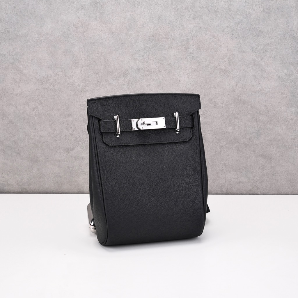 Balo HM HAC Bản Hàn Da Bò Togo Màu Đen