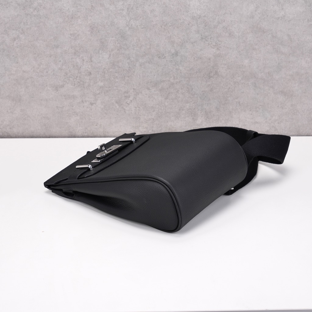 Balo HM HAC Bản Hàn Da Bò Togo Màu Đen