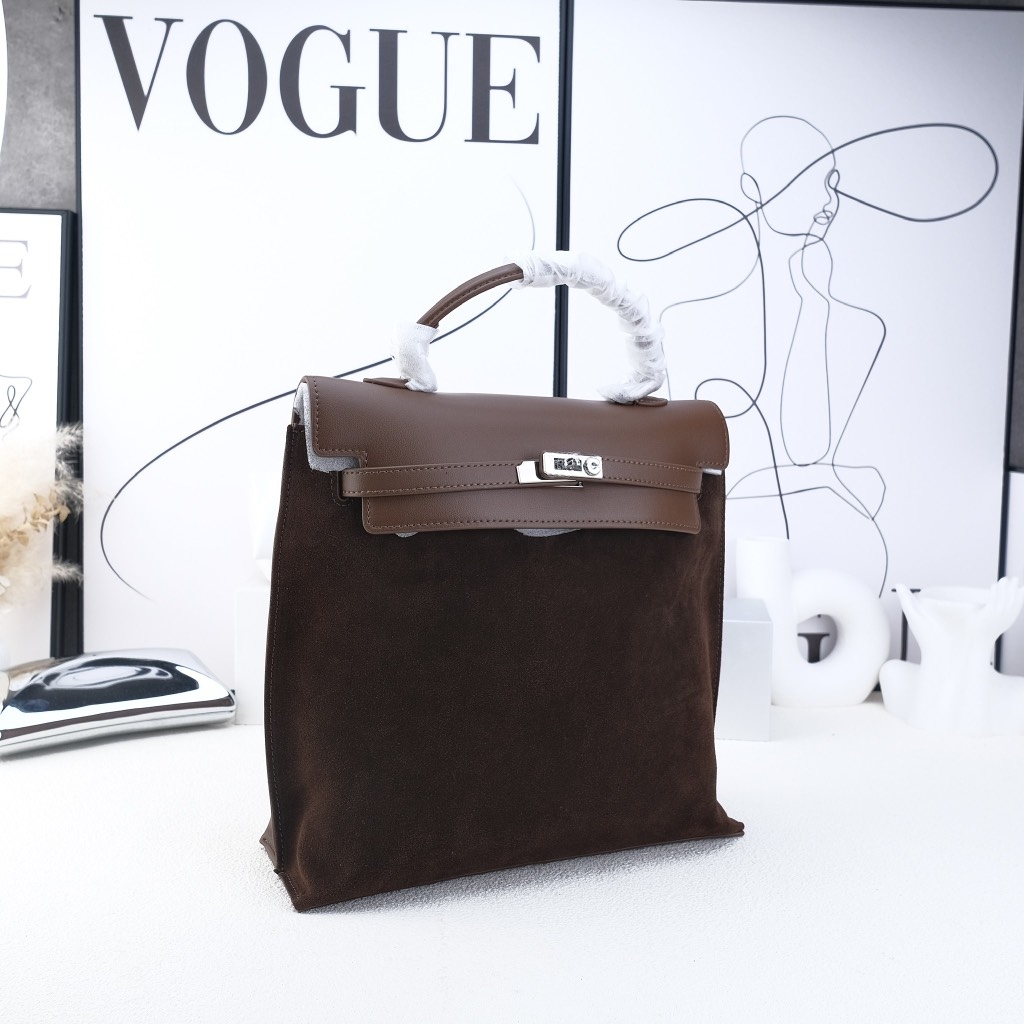 Balo Retro Made In Korea Da Nỉ 26cm