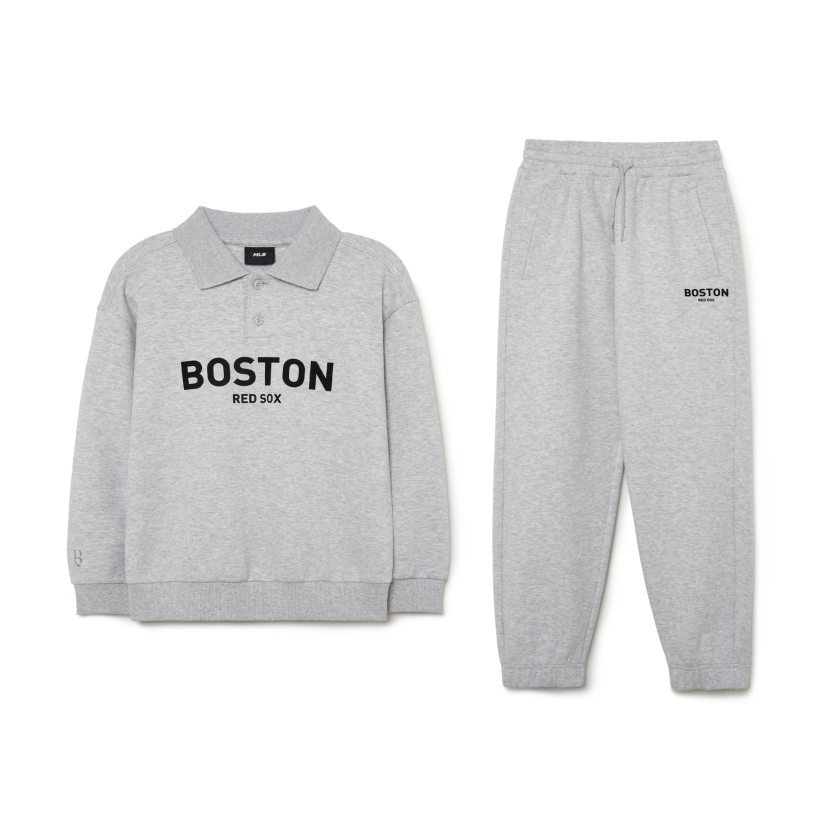 Bộ Quần Áo Nỉ MLB Size Kid Màu Xám