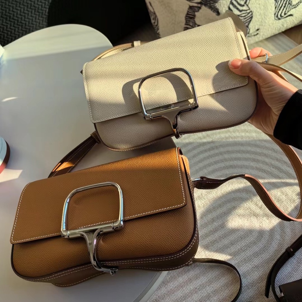 Túi Đeo Chéo Hermes Della Remake Korea Cavalleria Da Bò Epsom Size 22cm