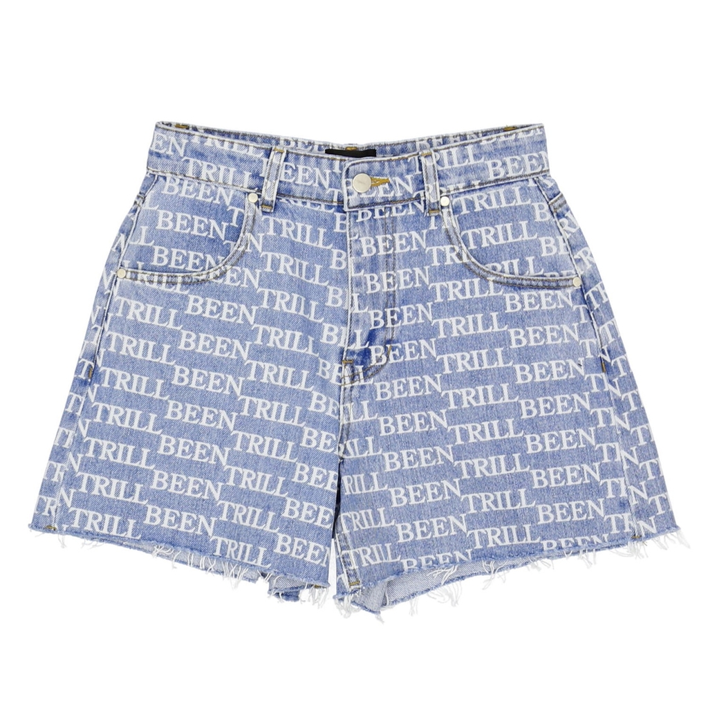 Quần Short Beentrill Monogram Màu Xanh