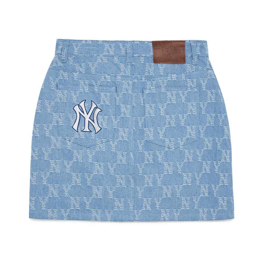 Chân Váy MLB Women's Denim Monogram NY 3FDSM0133-50INS Màu Xanh
