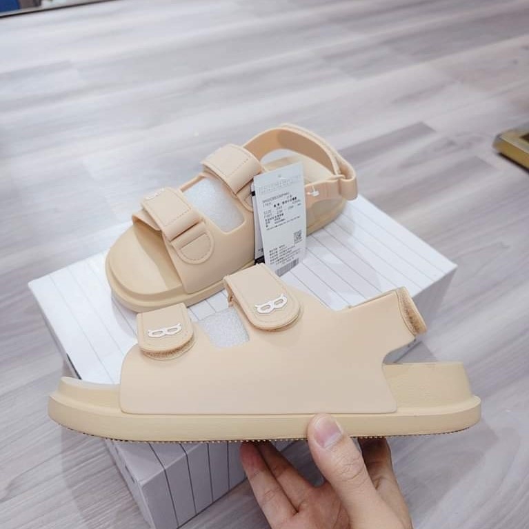 Dép Sandal MLB Chunky Logo Chữ B 3ASDCBS33-43SAL Màu Kem
