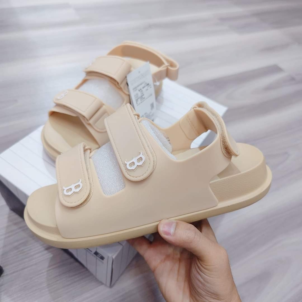 Dép Sandal MLB Chunky Logo Chữ B 3ASDCBS33-43SAL Màu Kem