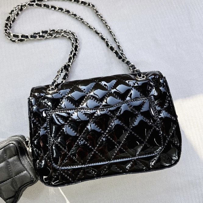 Túi Chanel Remake Korea Classic Flap Da Bóng Size 20cm