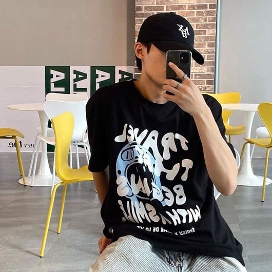 Áo Phông ADLV Smile Big Logo Màu Đen