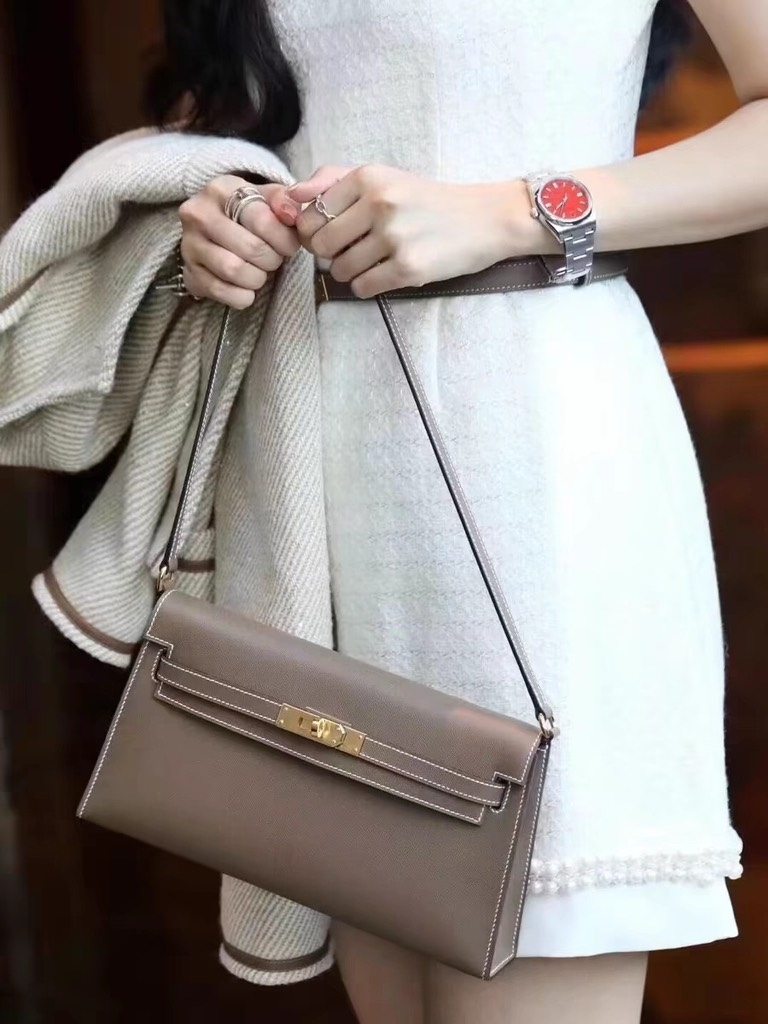 Túi Đeo Vai Hermes Remake Korea Elan Da Bò Size 25cm