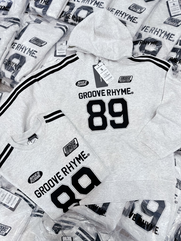 Áo Nỉ Groove Rhyme Màu Xám 89 - có mũ