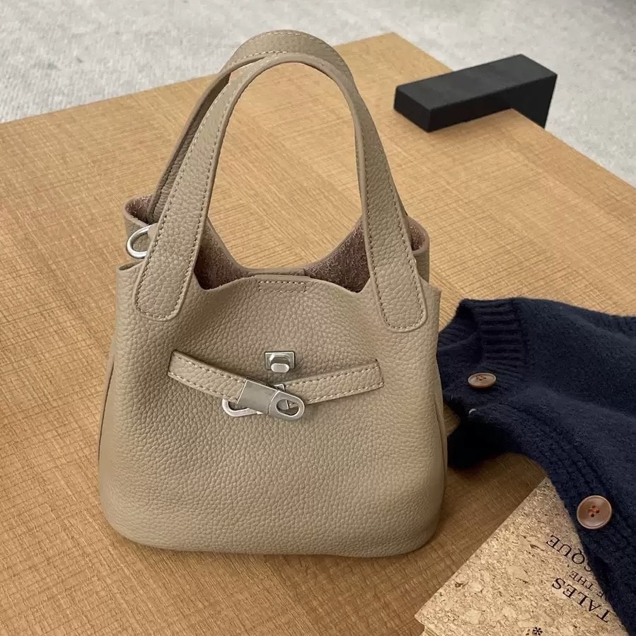 Túi Xách Mini Tote Osoi Made Korea Da Bò Togo 18cm