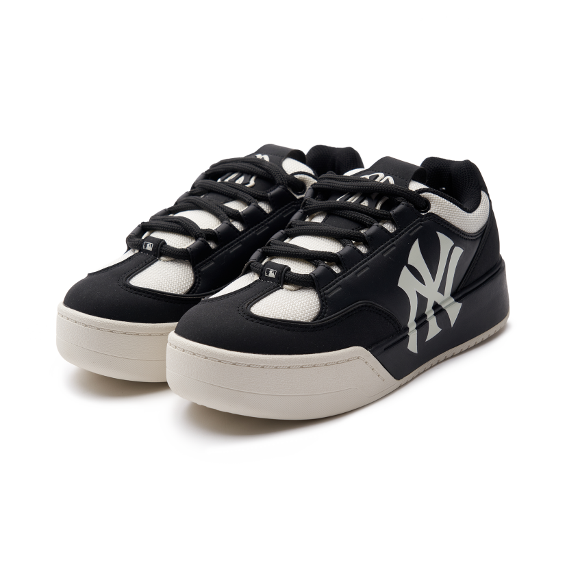 Giầy MLB Chunky Wide Logo LA Đen Trắng