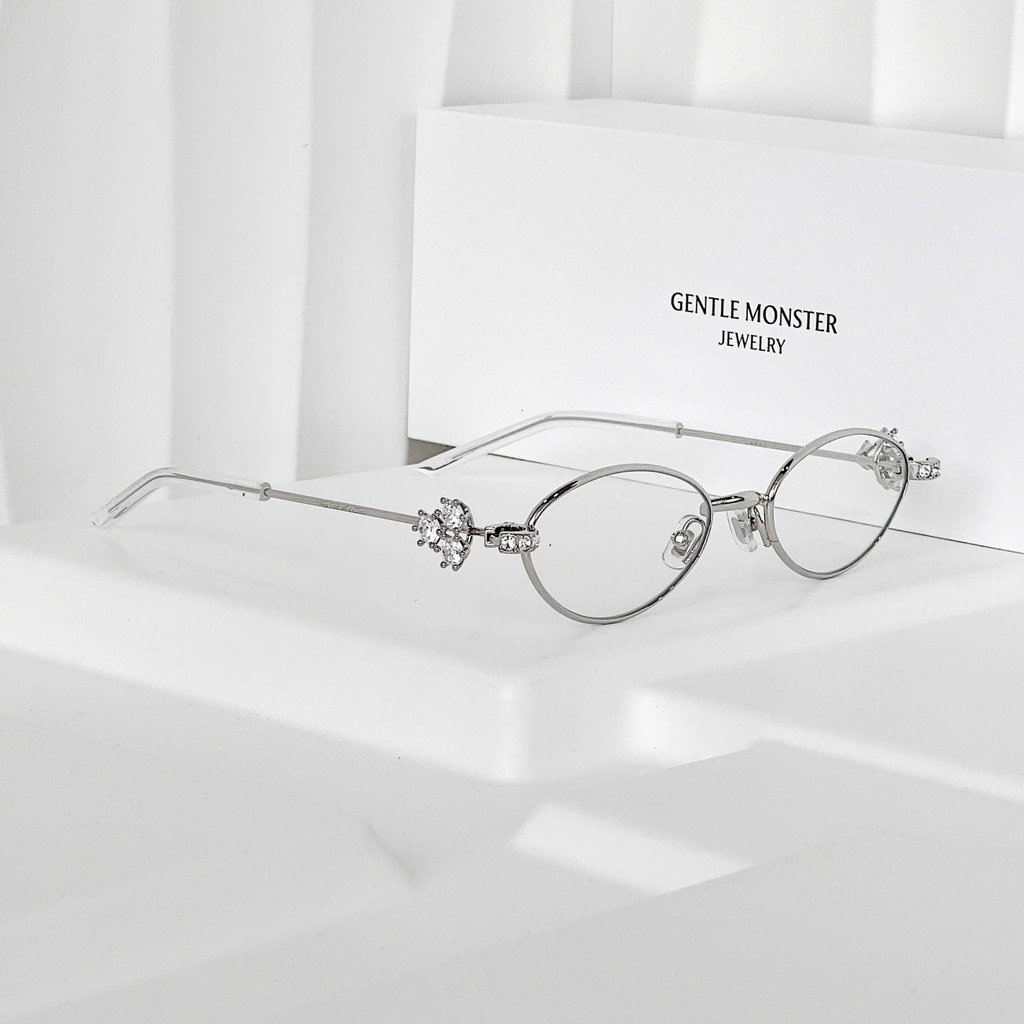 Kính Mát Gentle Monster Jewelry Carat 02 Màu Trắng