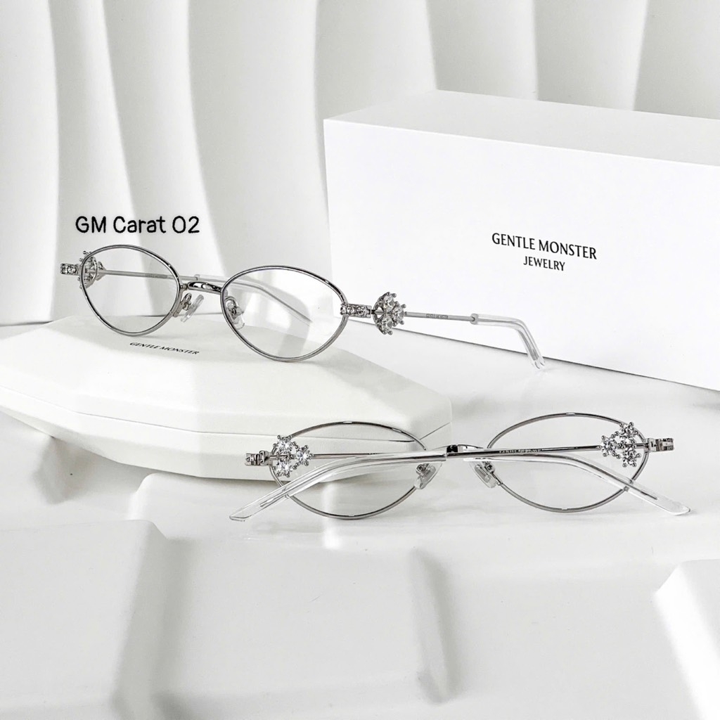 Kính Mát Gentle Monster Jewelry Carat 02 Màu Trắng