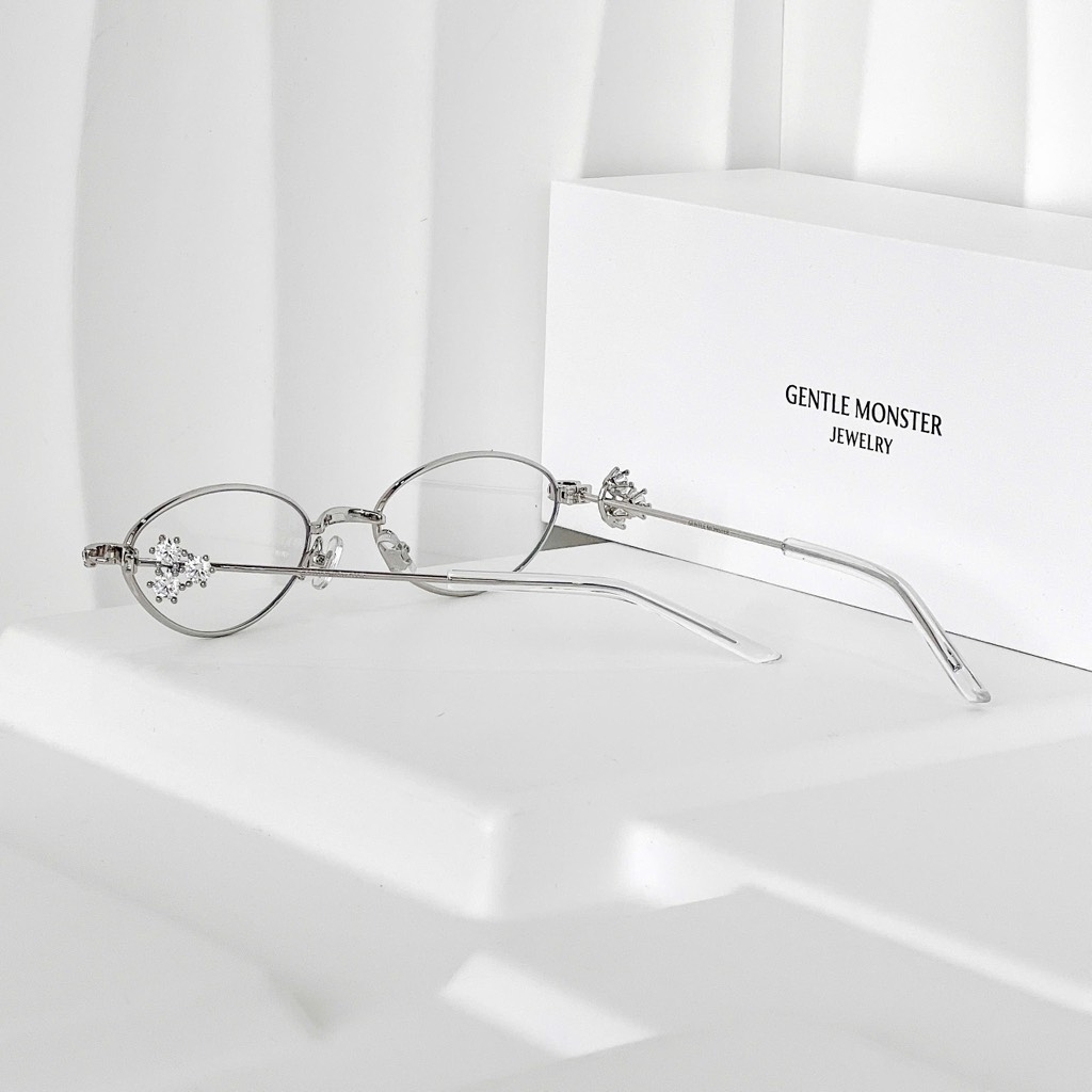 Kính Mát Gentle Monster Jewelry Carat 02 Màu Trắng
