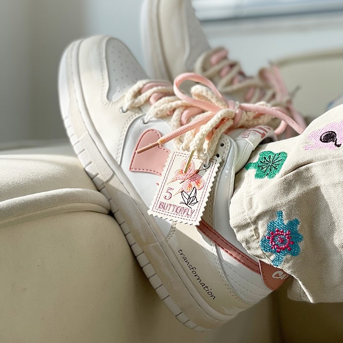 Giầy Sneaker Catsofa Butterfly Màu Hồng