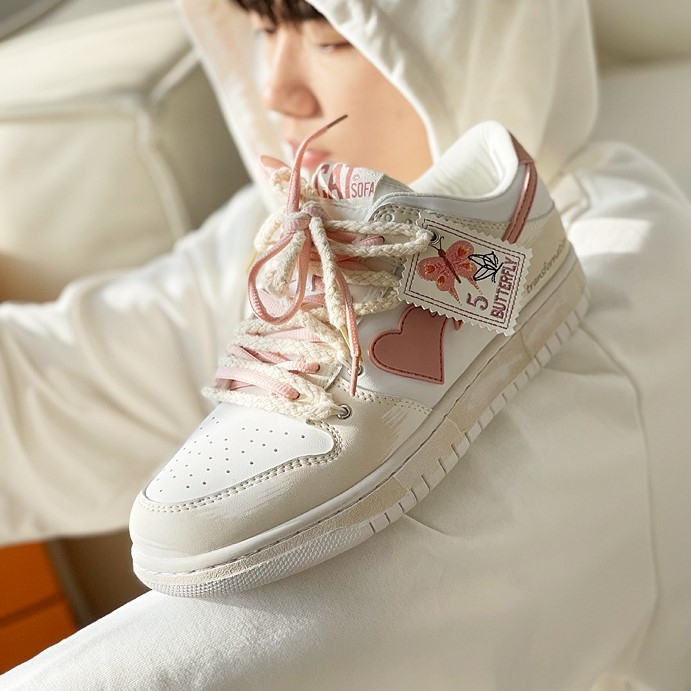 Giầy Sneaker Catsofa Butterfly Màu Hồng