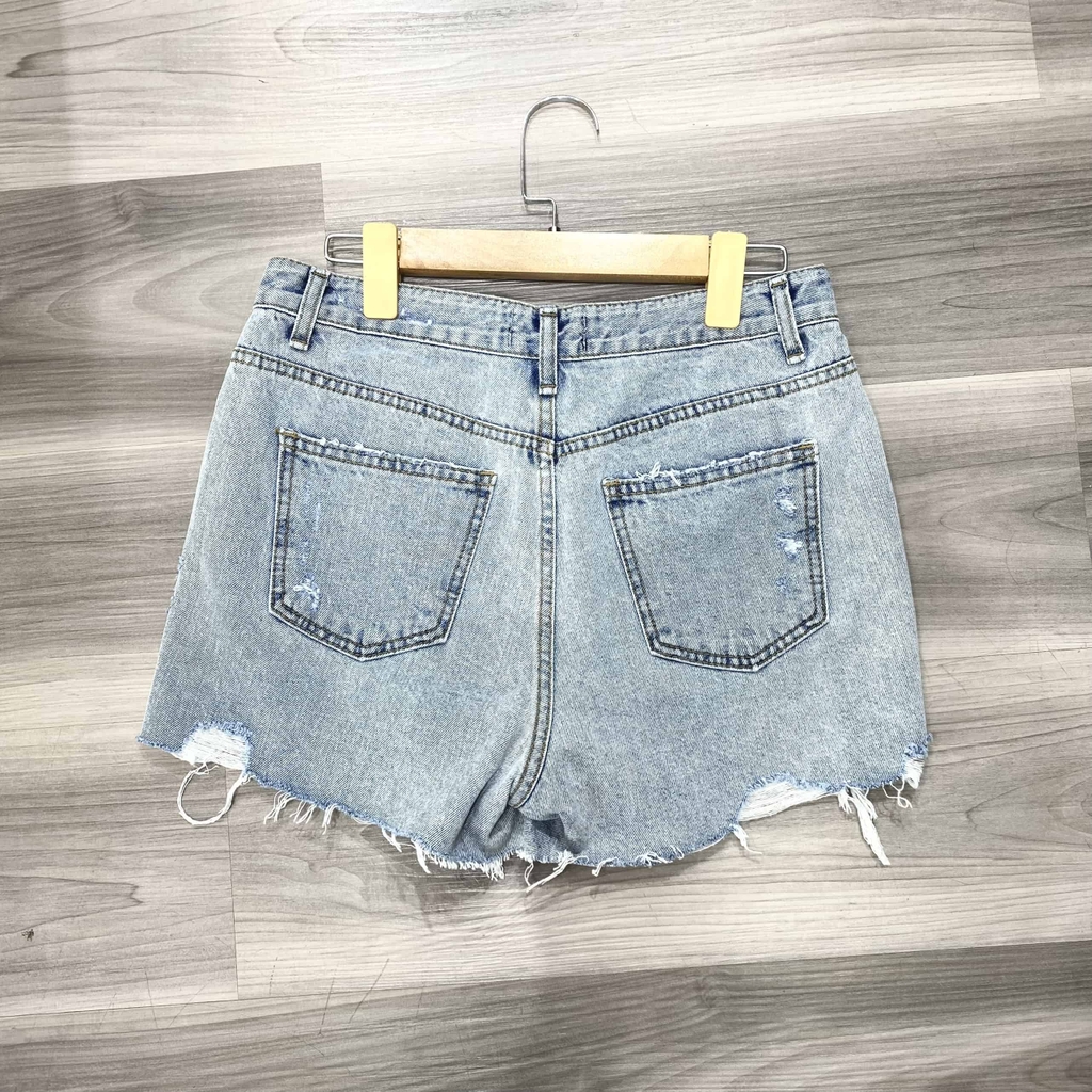 Quần Short Bò Whoau Rách WHTJC2791F Màu Xanh