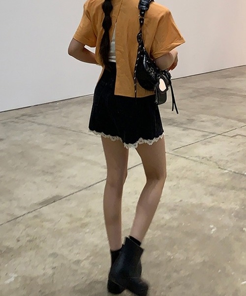Quần short viền ren trắng Hàn quốc