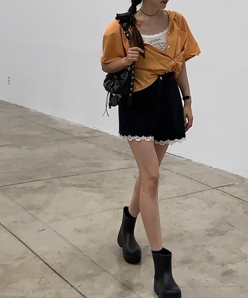 Quần short viền ren trắng Hàn quốc