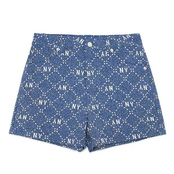 Quần Shorts Nữ MLB Monogram Denim NY 3FDPM0533-50INS Màu Xanh