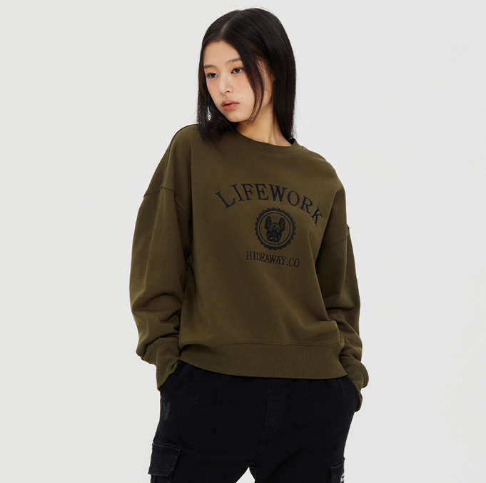 Áo Nỉ Lifework Logo Basic Freesize 2023 Màu Xanh