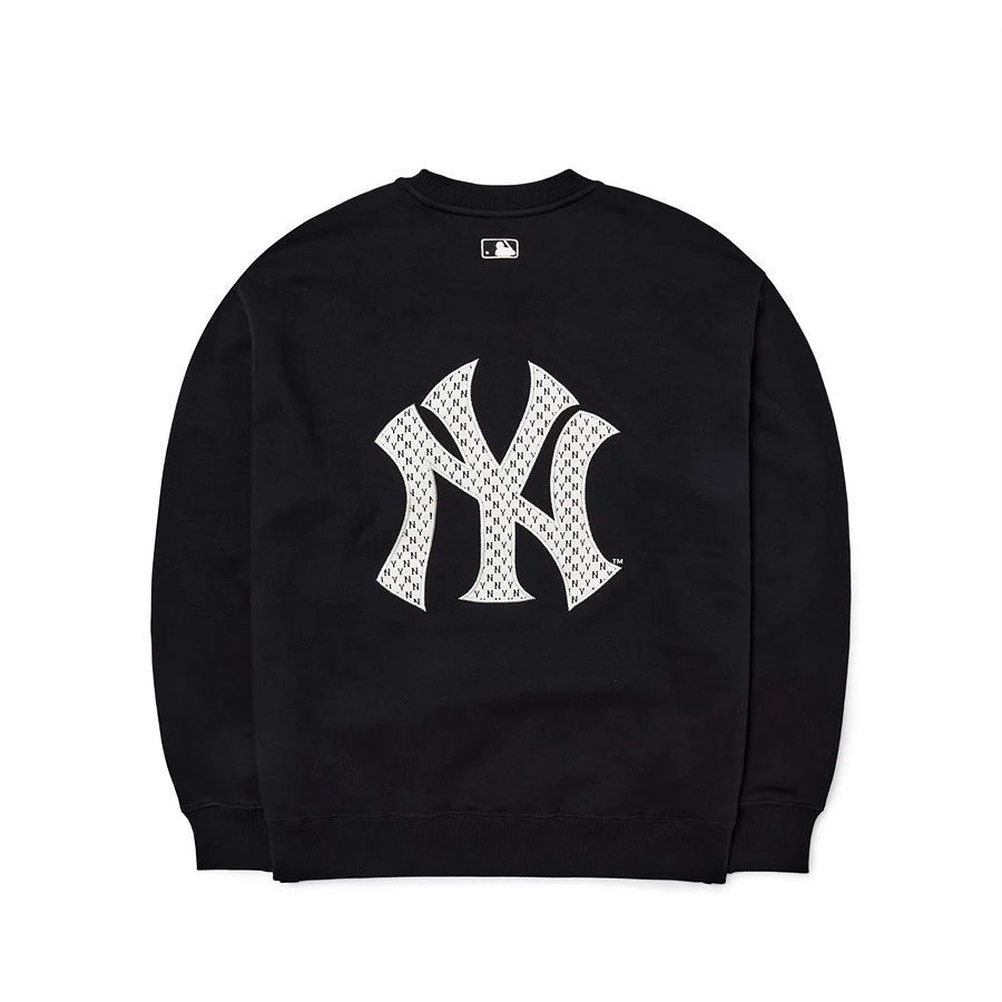 Áo Nỉ MLB Sweater Logo Monogram NY 3AMTM0124-50BKS Màu Đen