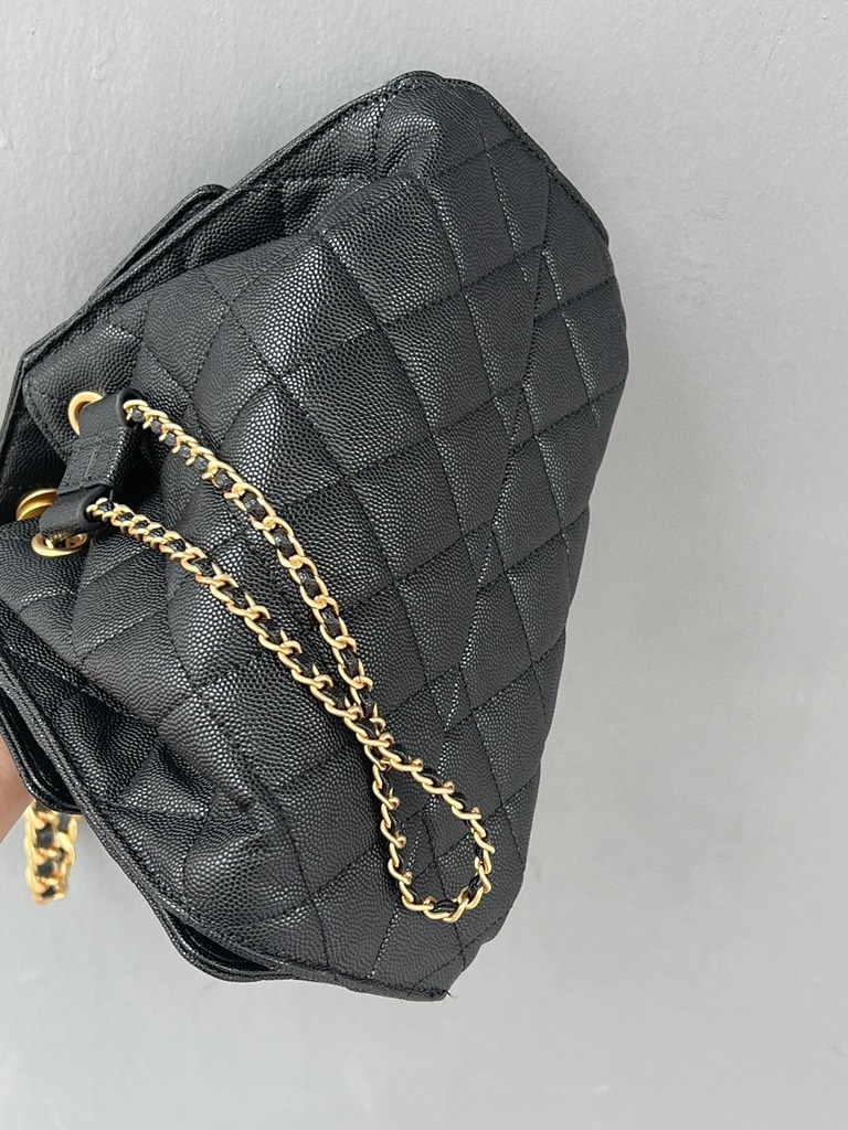 Túi Chanel Bản Hàn Da Caviar Màu Đen