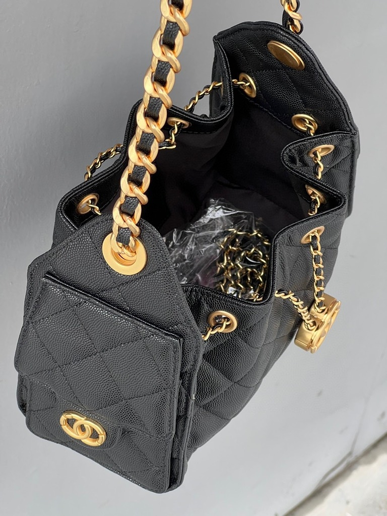 Túi Chanel Bản Hàn Da Caviar Màu Đen