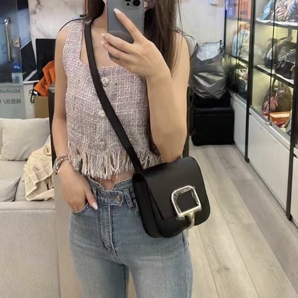 Túi Đeo Chéo Hermes Remake Korea Della Da Bò Epsom Size 18cm