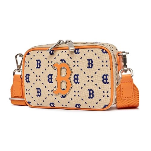 Túi Đeo Chéo MLB Dia Monogram Jacquard Mini Boston Red Sox 3ACRS013N-43SAL Màu Kem