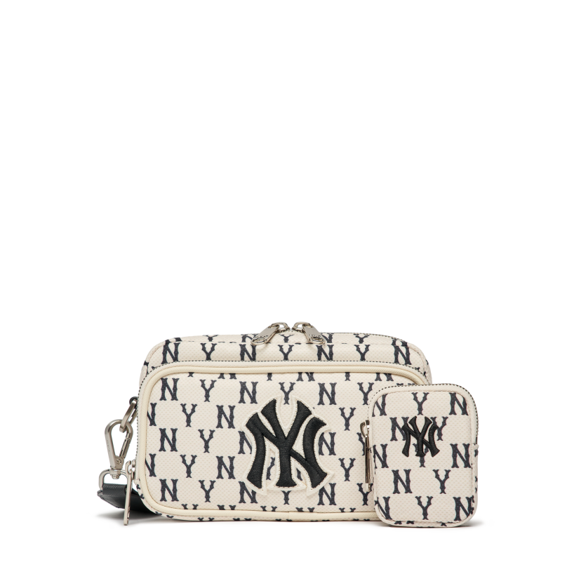 Túi Đeo Chéo MLB Monogram Màu Trắng
