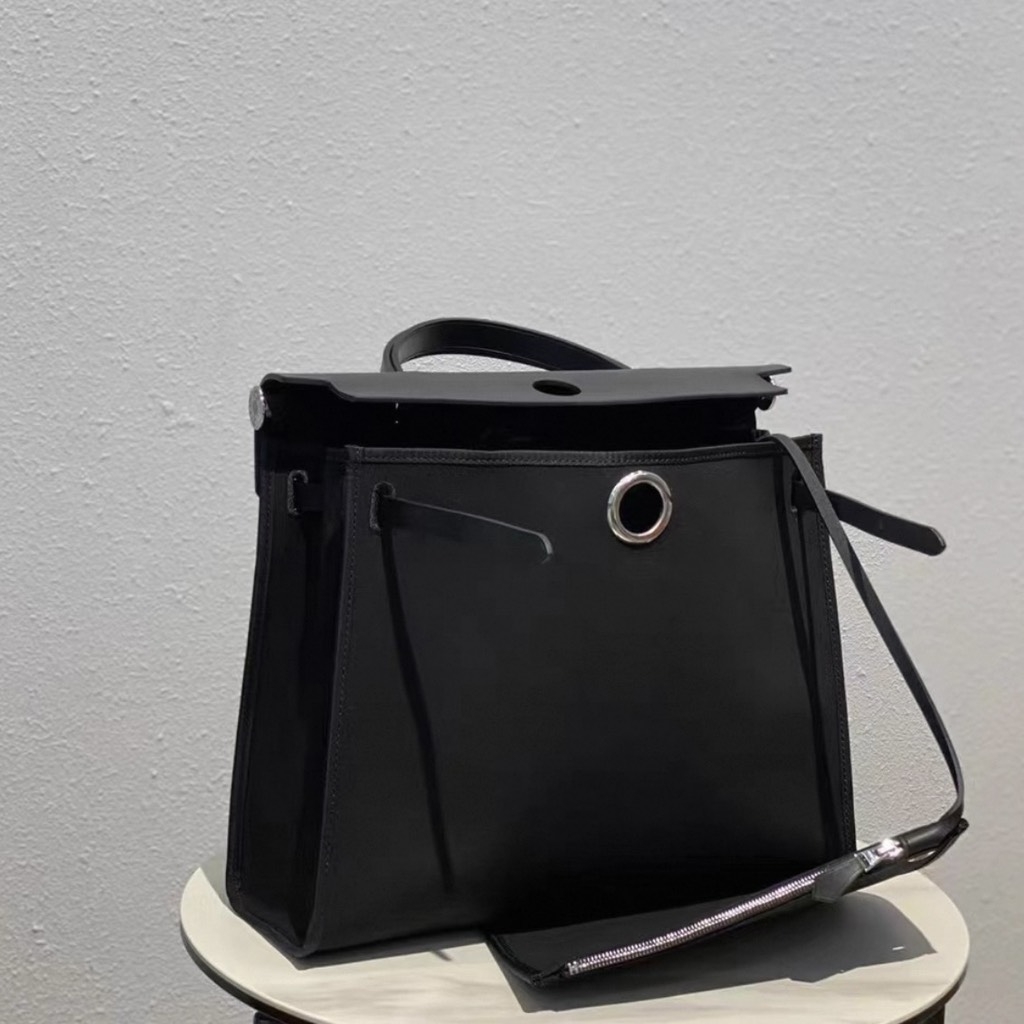 Túi Hermes Herbag Bản Remake Hàn Size 31cm Màu Đen