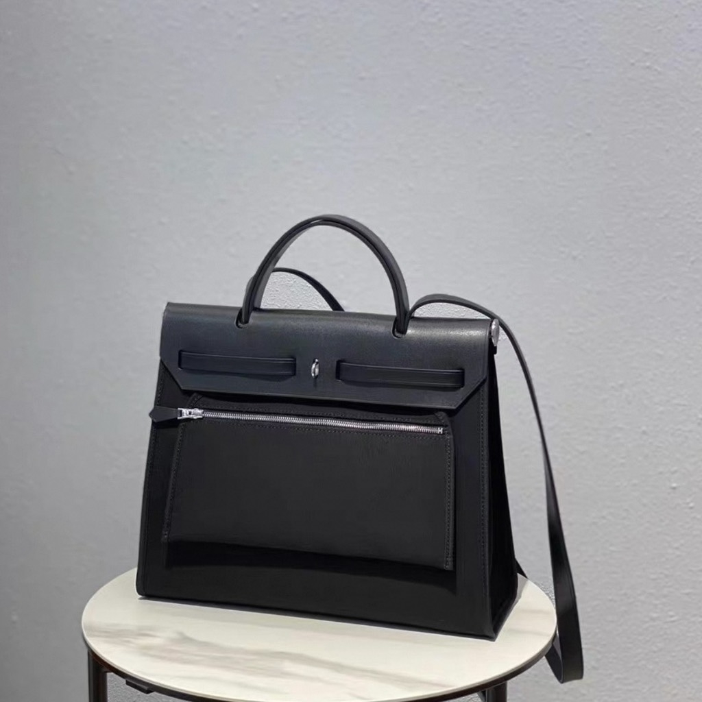 Túi Hermes Herbag Bản Remake Hàn Size 31cm Màu Đen
