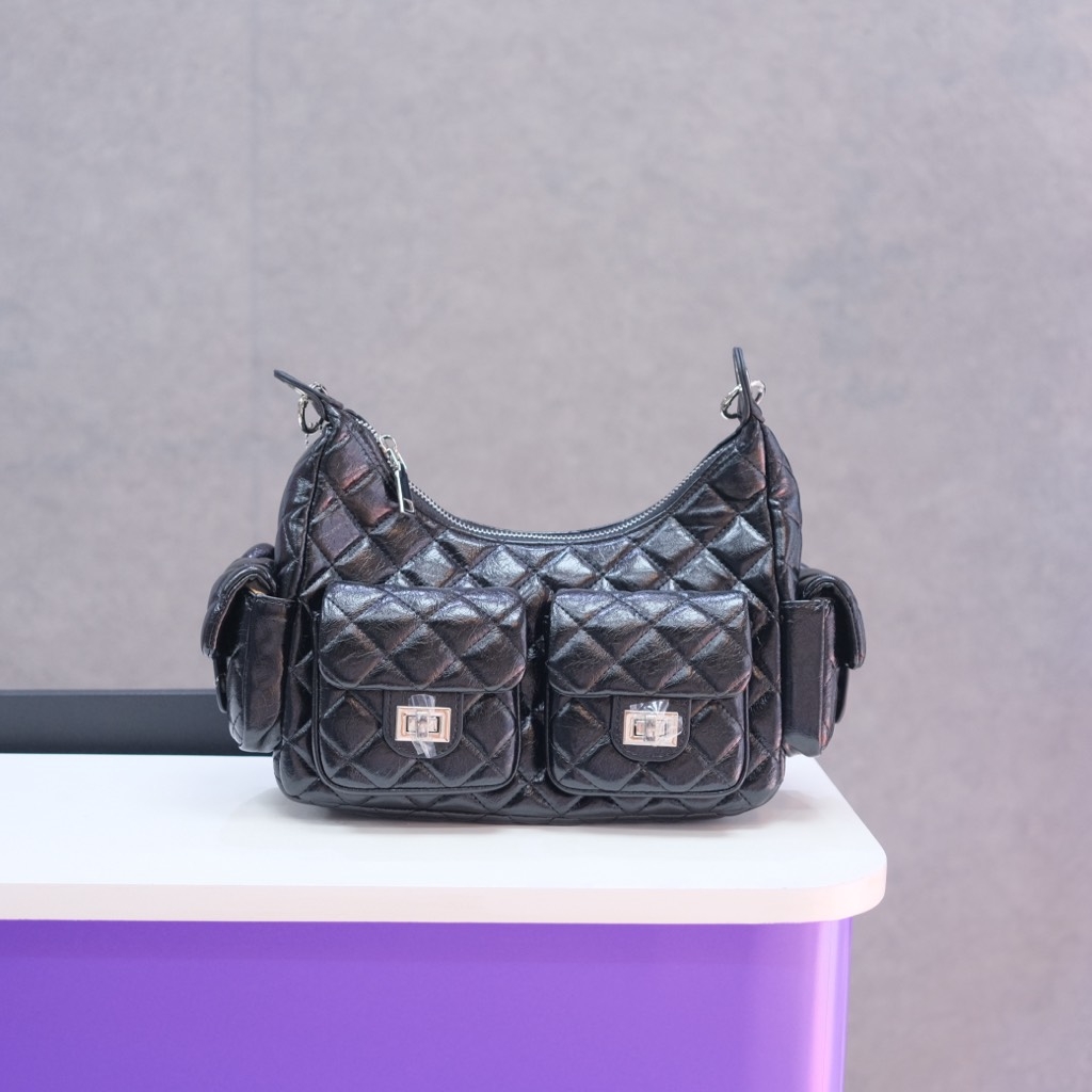 Túi Hobo Chanel Remake Hàn Da Bò Size 25cm