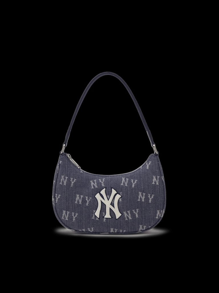 Túi kẹp nách Hobo Denim MLB Monogram New York Yankees Da Bò