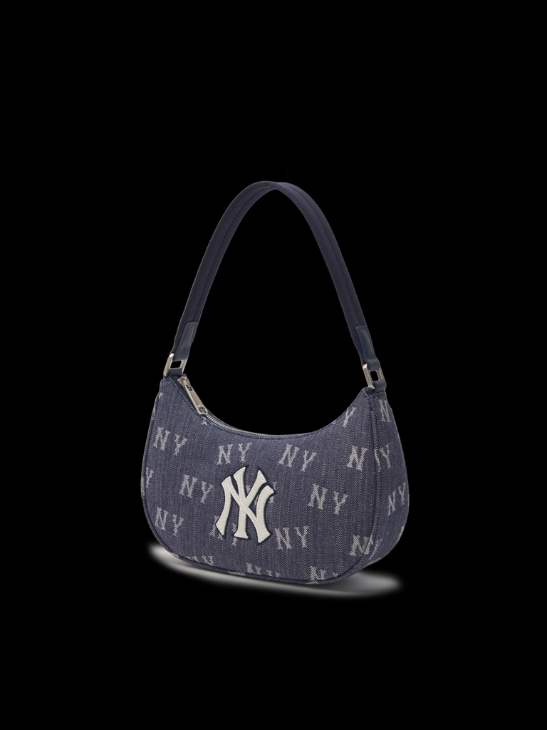 Túi kẹp nách Hobo Denim MLB Monogram New York Yankees Da Bò