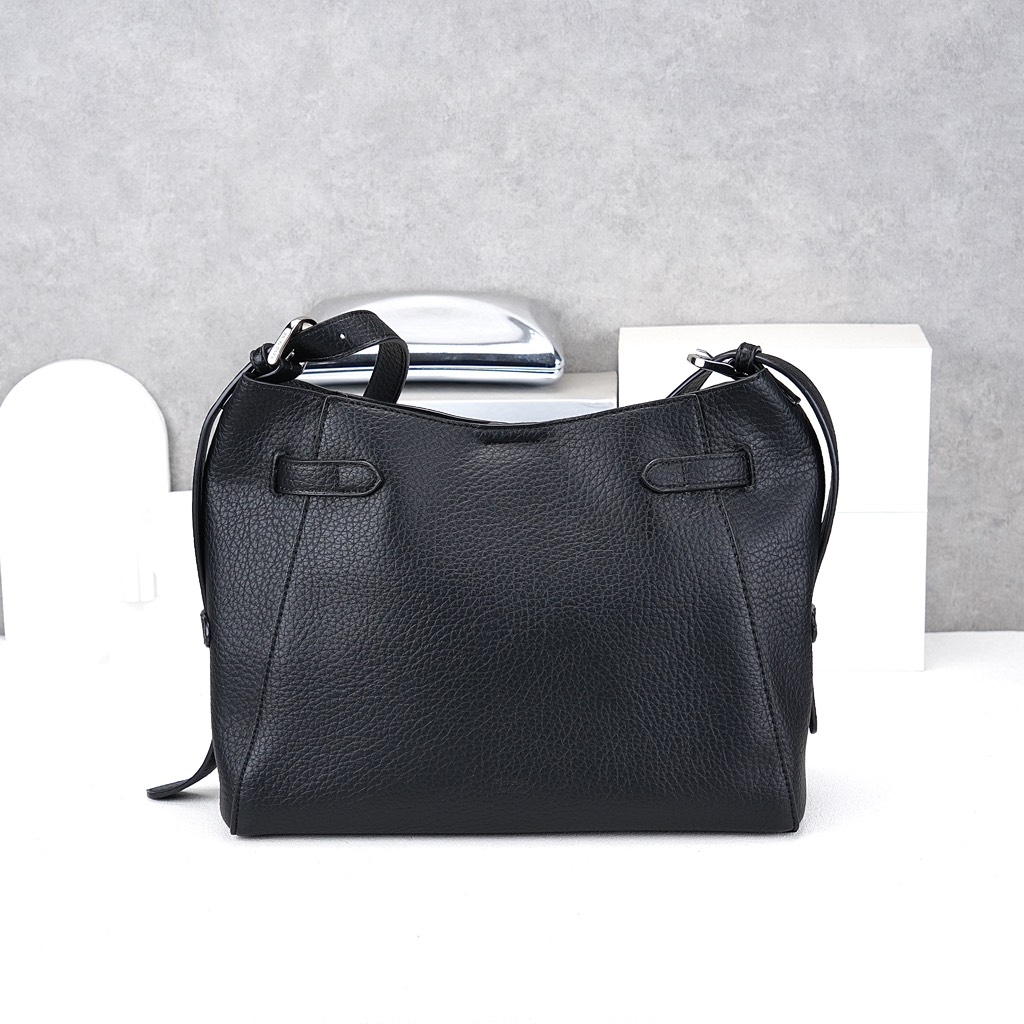Túi Hobo HM Thiết Kế Hàn Size 32cm Da Bò Togo Màu Đen
