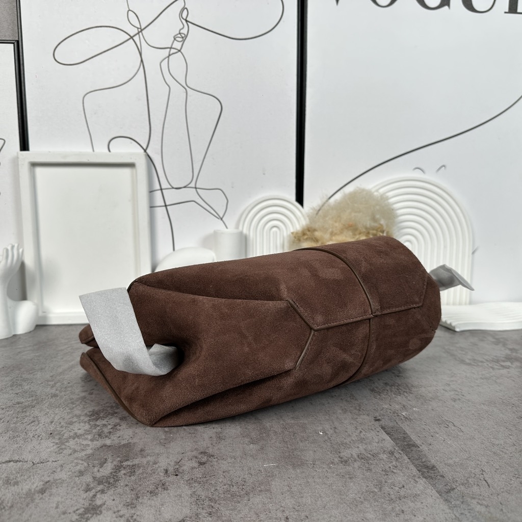 Túi Polene Cyme Bản Hàn Da Lộn Size Mini Màu Nâu Cafe