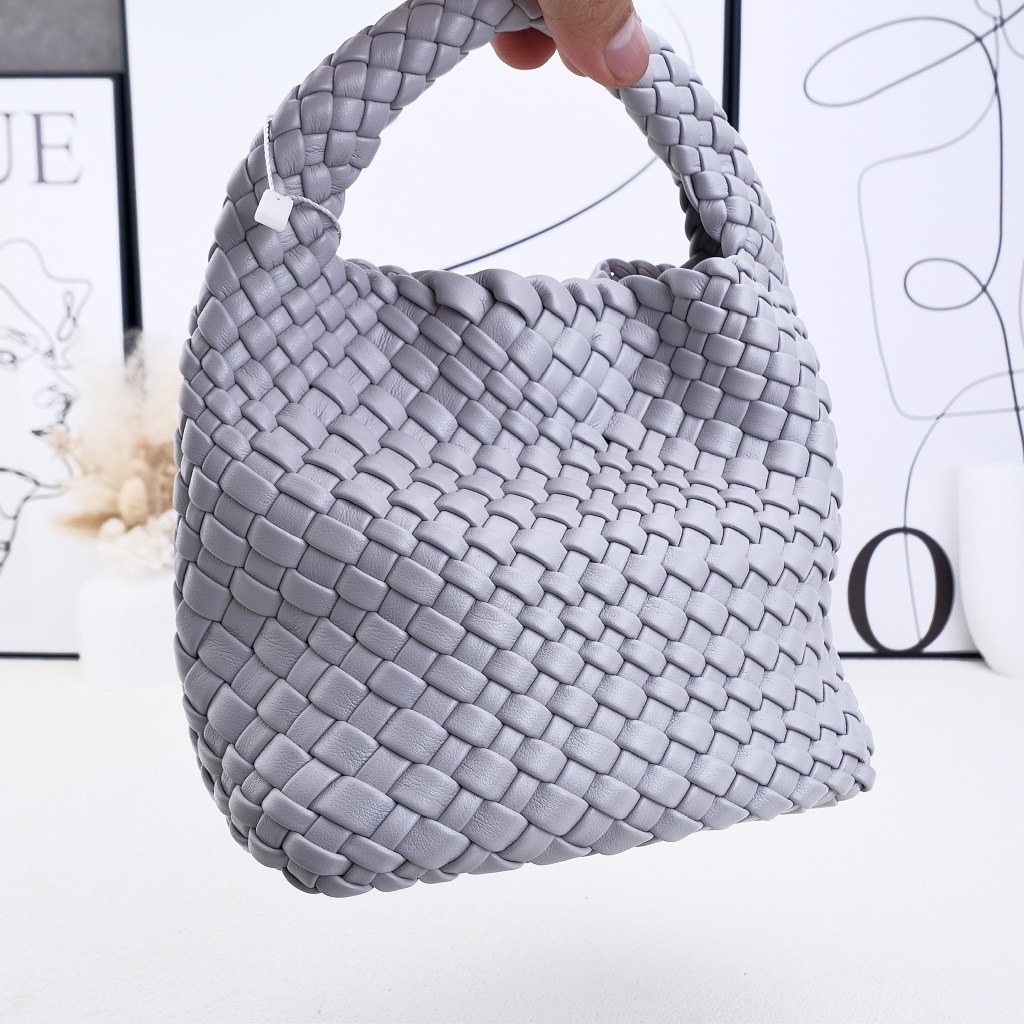 Túi Tote Mini Dệt Tay Made Korea Màu Xám