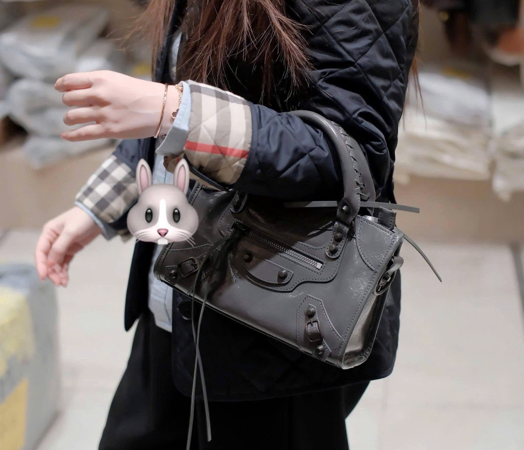 Túi Xách Balenciaga Le City Bản Hàn Da Bò Xám