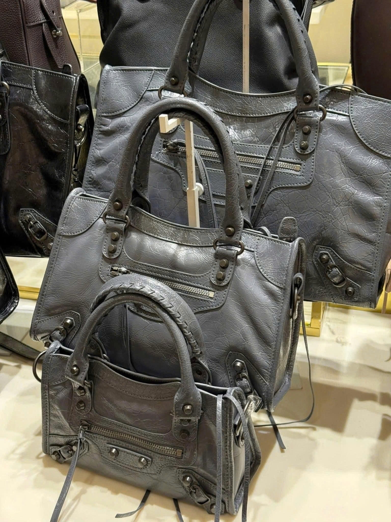 Túi Xách Balenciaga Le City Bản Hàn Da Bò Xám