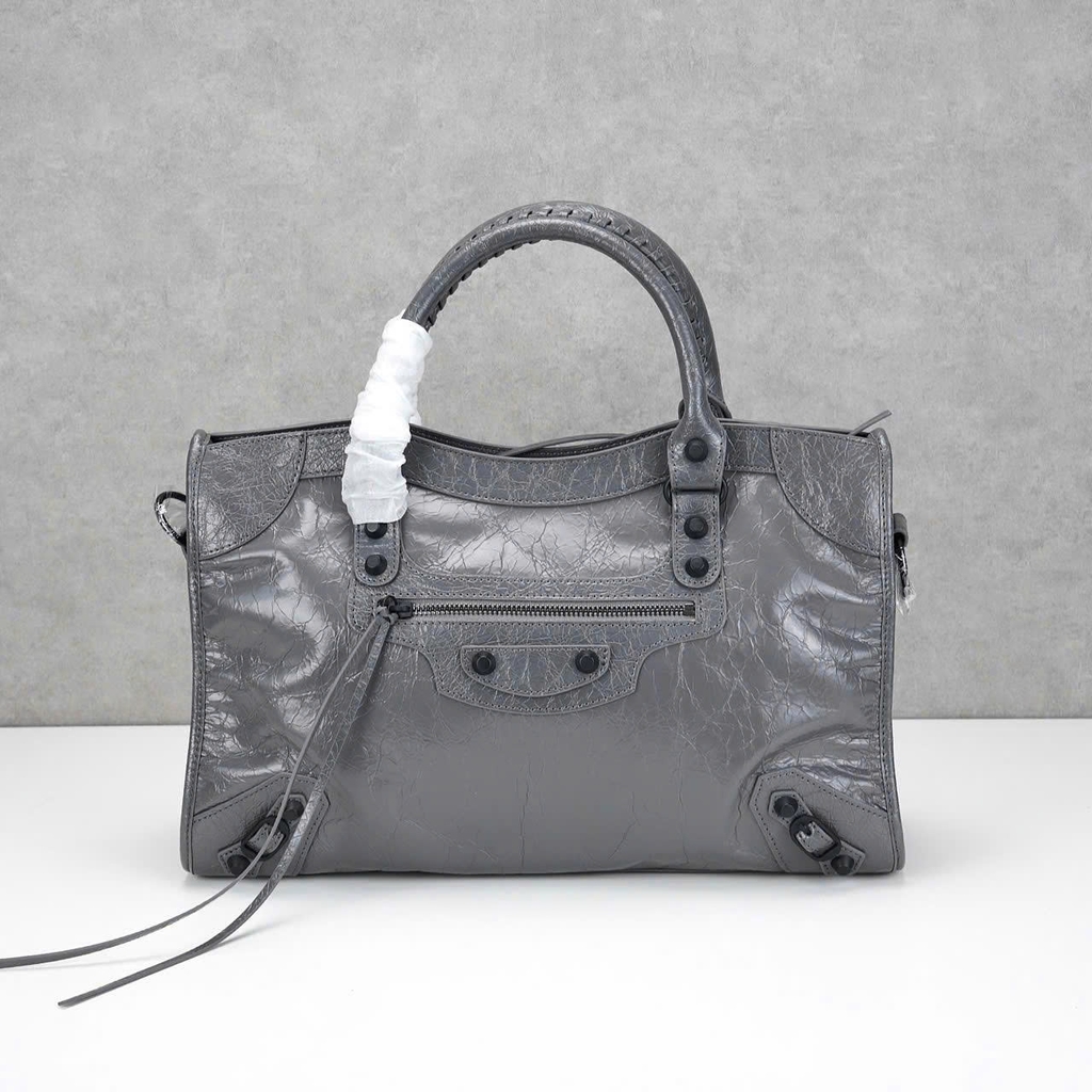 Túi Xách Balenciaga Le City Bản Hàn Da Bò Xám