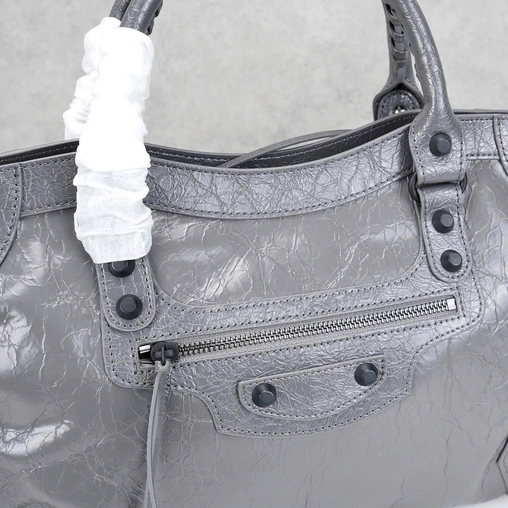 Túi Xách Balenciaga Le City Bản Hàn Da Bò Xám
