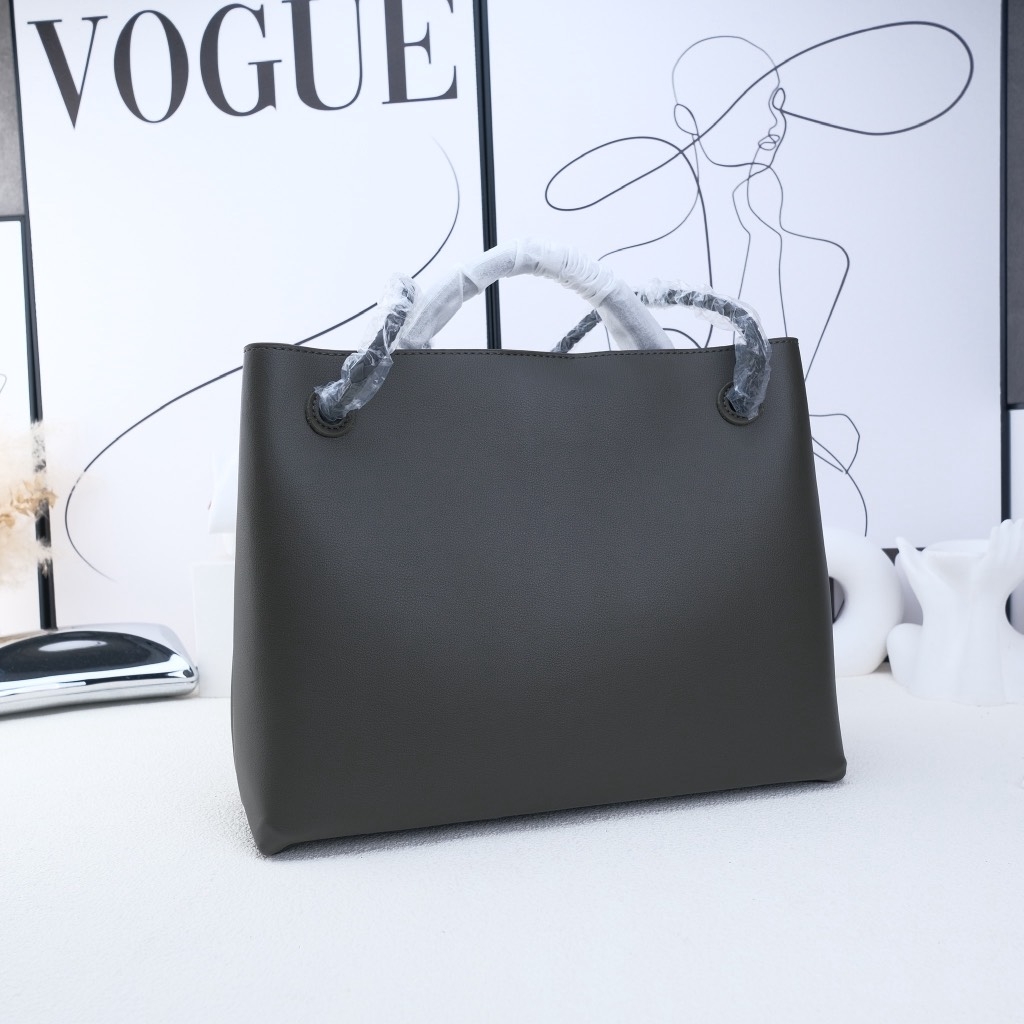 Túi Xách Bottega Veneta Andiamo Bản Hàn Da Bê Size 32 Màu Xanh Army