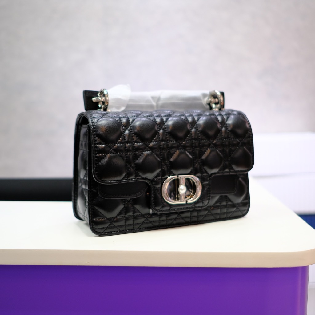 Túi Xách Dior Caro Remake Hàn Da Cừu Size 21cm