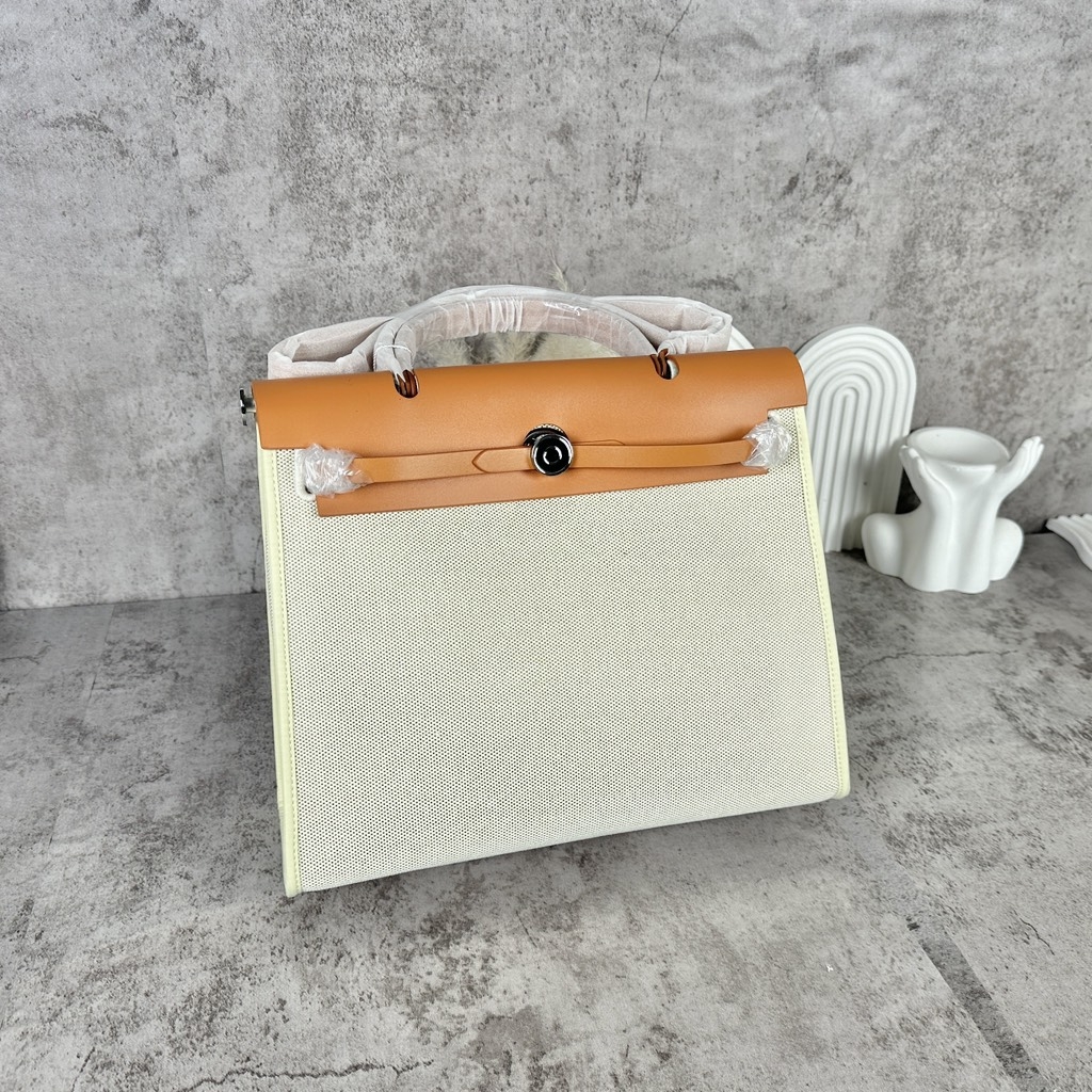 Túi Xách Hermes Herbag Bản Hàn Size 31cm Màu Canvas