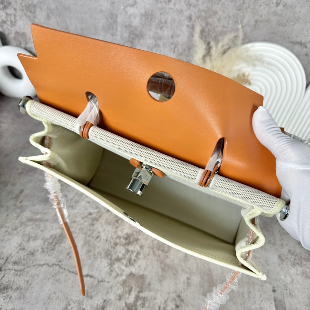 Túi Xách Hermes Herbag Bản Hàn Size 31cm Màu Canvas