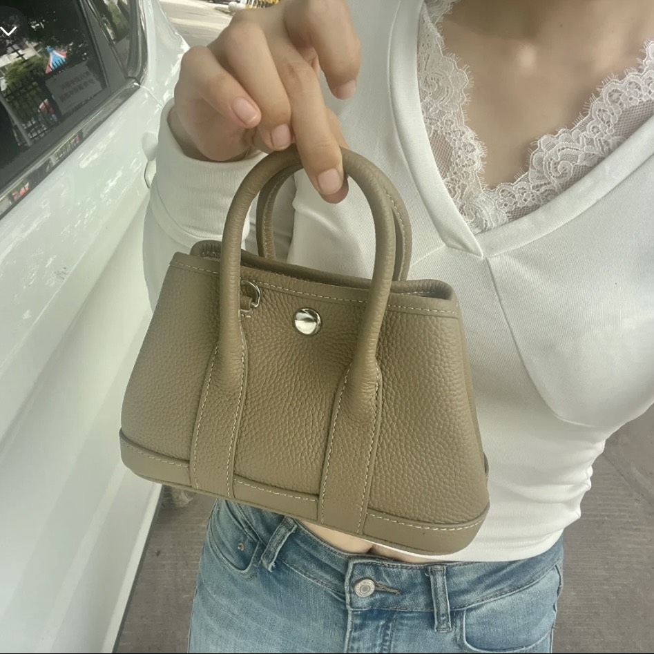 Túi Xách HM Garden Party 30 Bản Hàn Da Bò Size 20cm