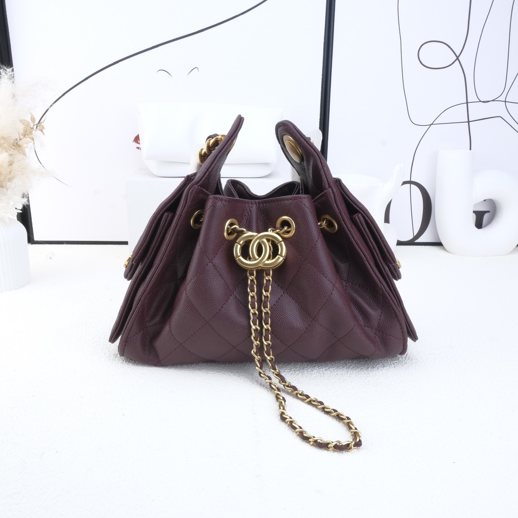 Túi Xách Hobo Chanel 25 Caviar Màu Đỏ